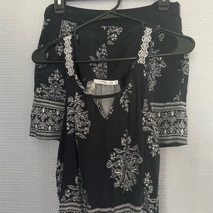 Maurice’s navy patterned tank top and short set